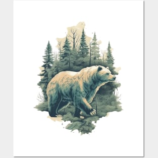 Forest bear Posters and Art